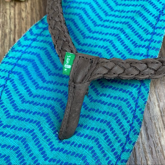 Sanuk Poncho Viva Braided Leather Strap Sandals - Picture 2 of 10